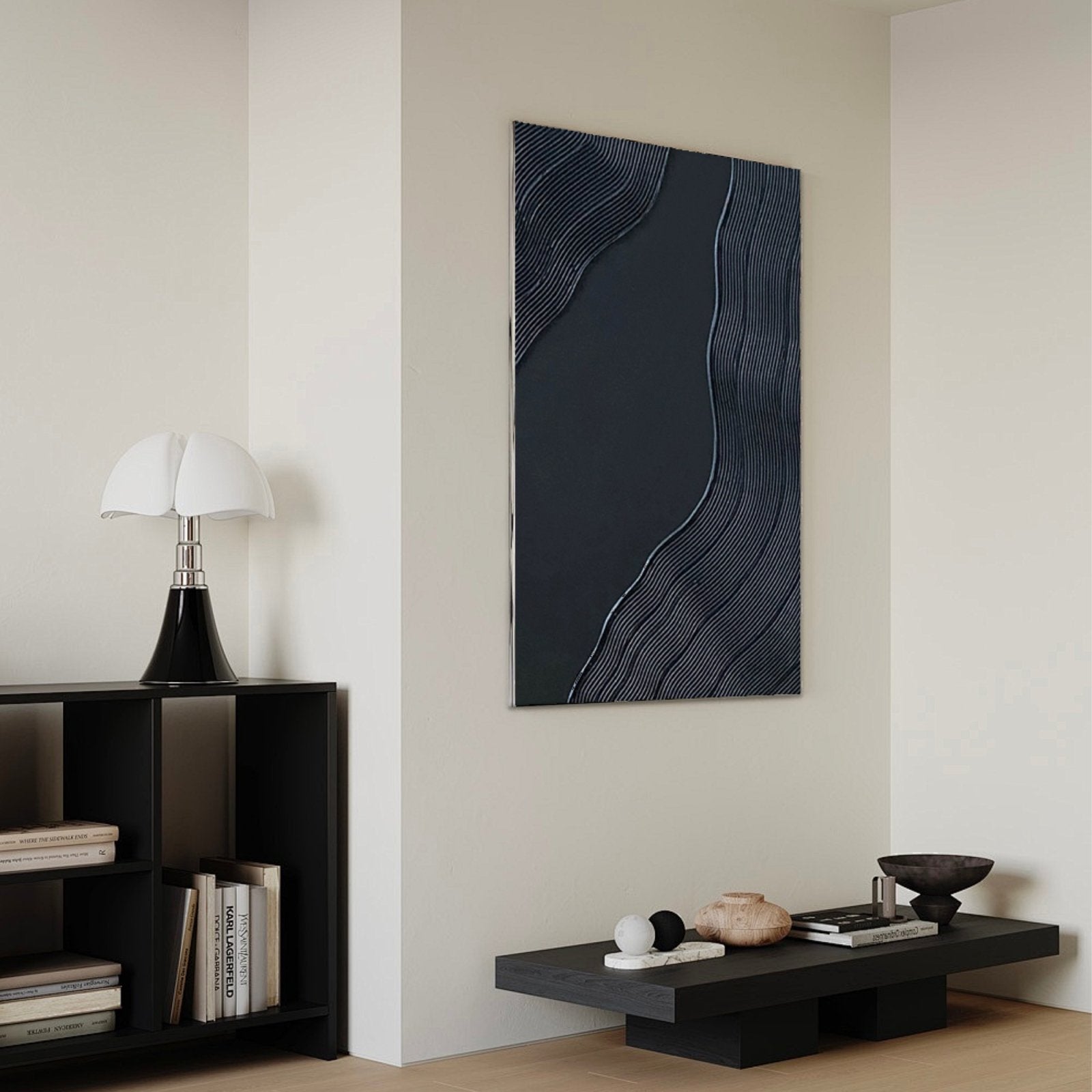 Minimalist Plaster Painting "Flow" - nukeart