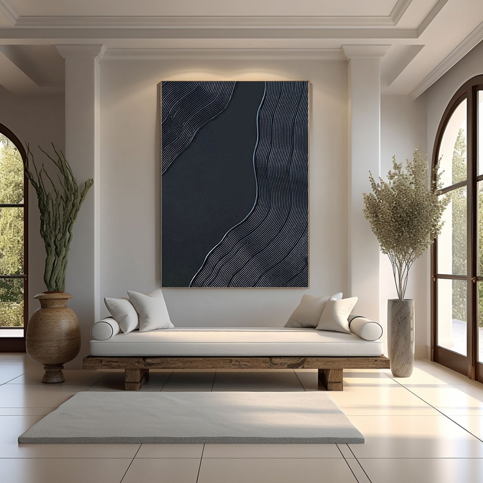 Minimalist Plaster Painting "Flow" - nukeart