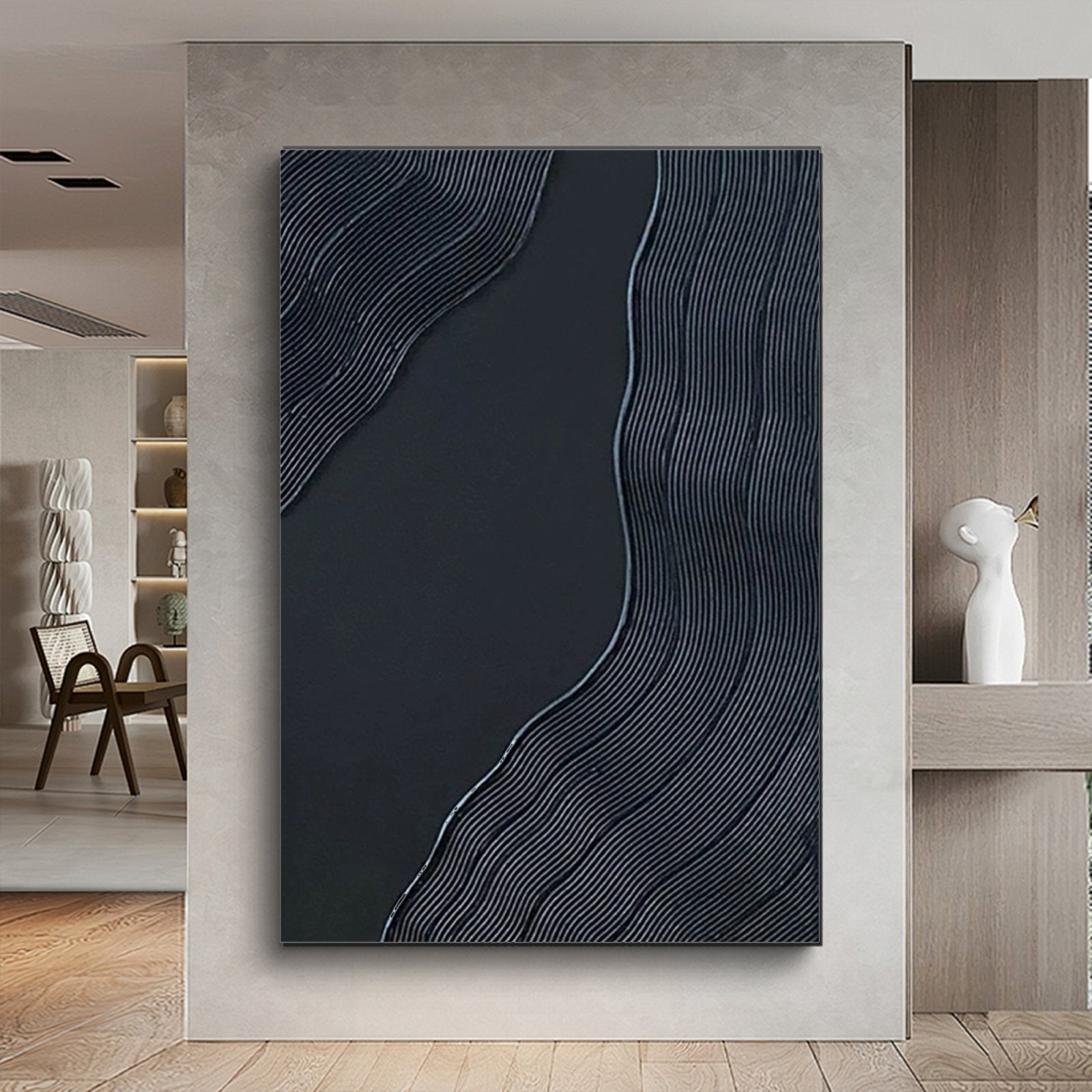 Minimalist Plaster Painting "Flow" - nukeart