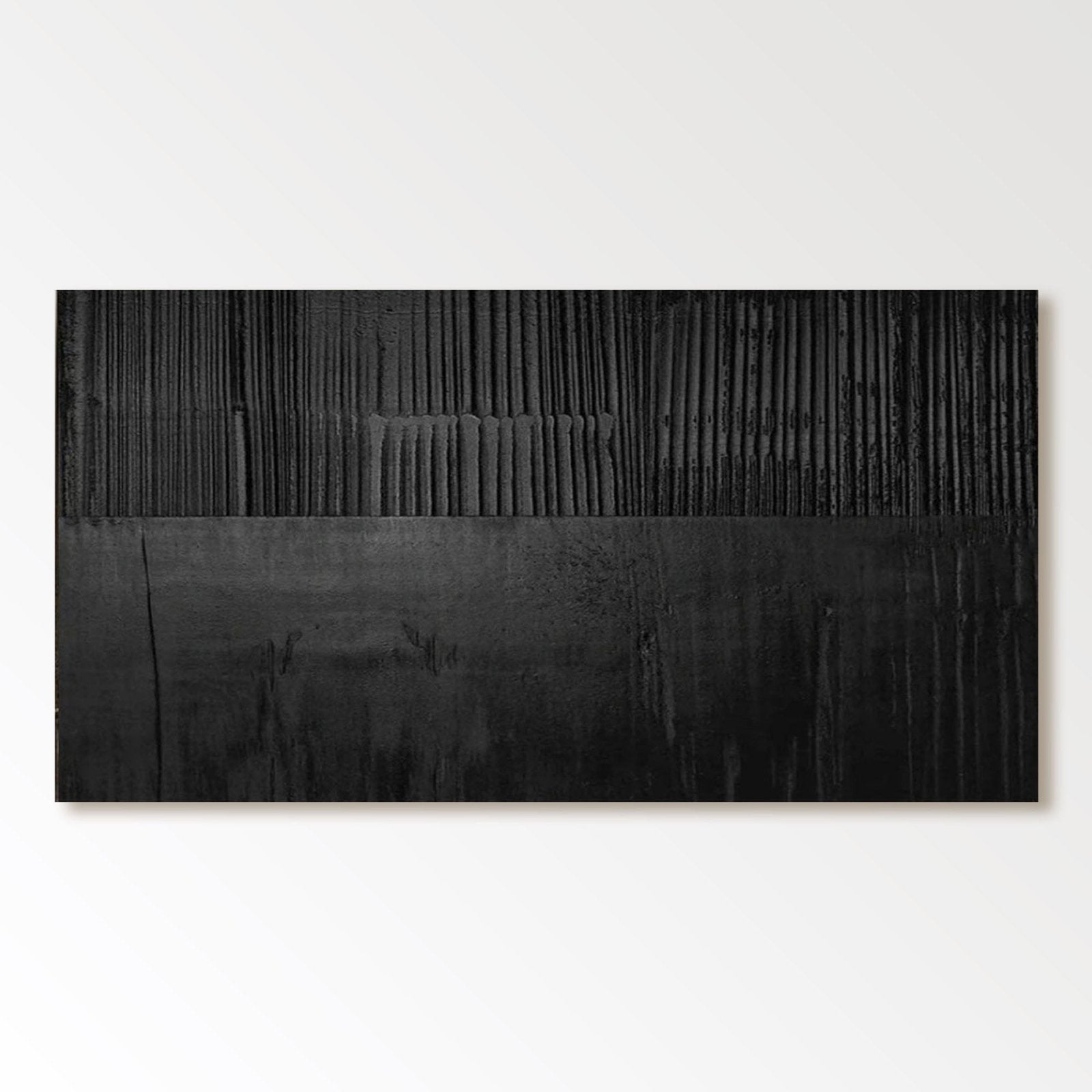 Minimalist Plaster Painting "Nocturne Veil" - nukeart