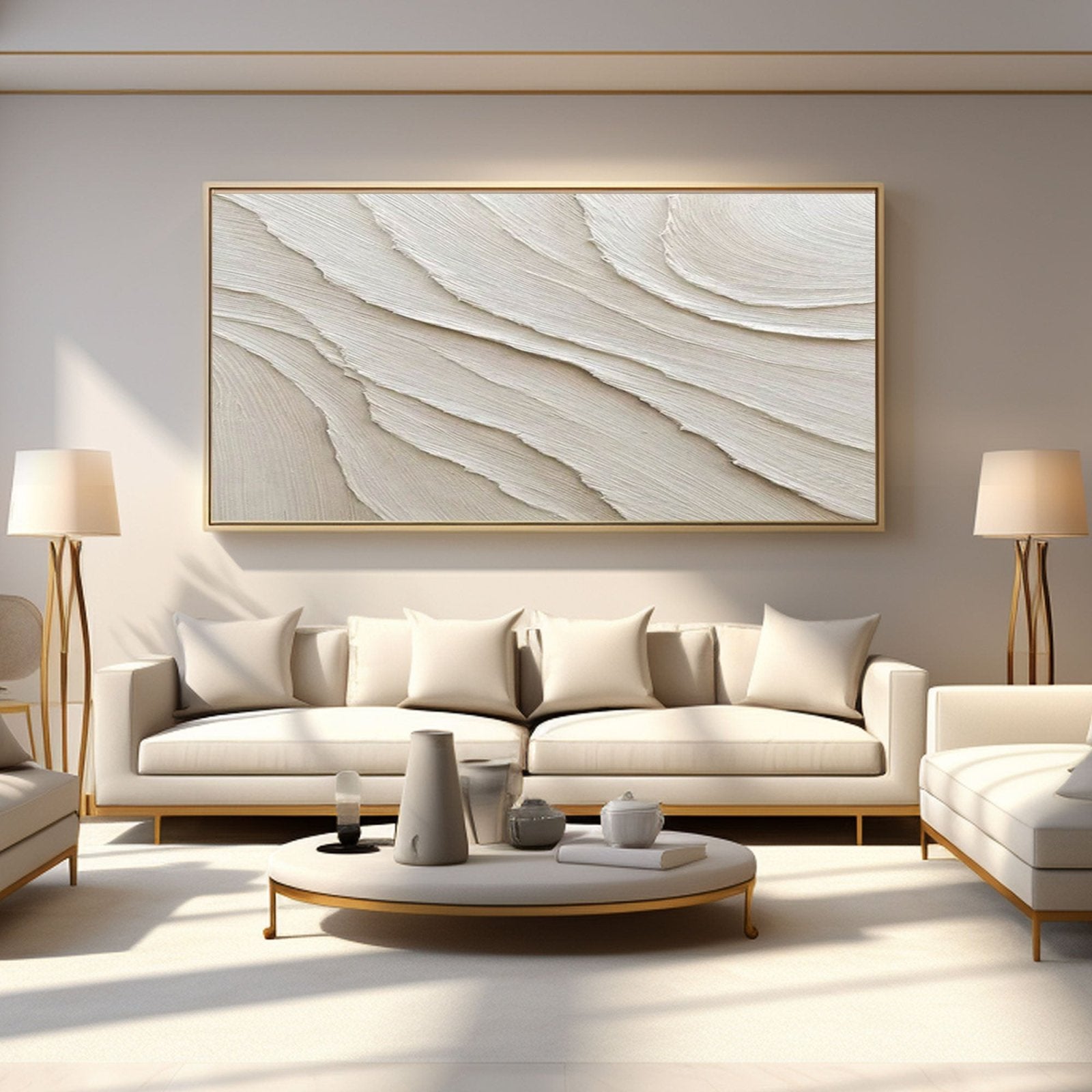 Minimalist Plaster Painting "Textured Serenity" - nukeart