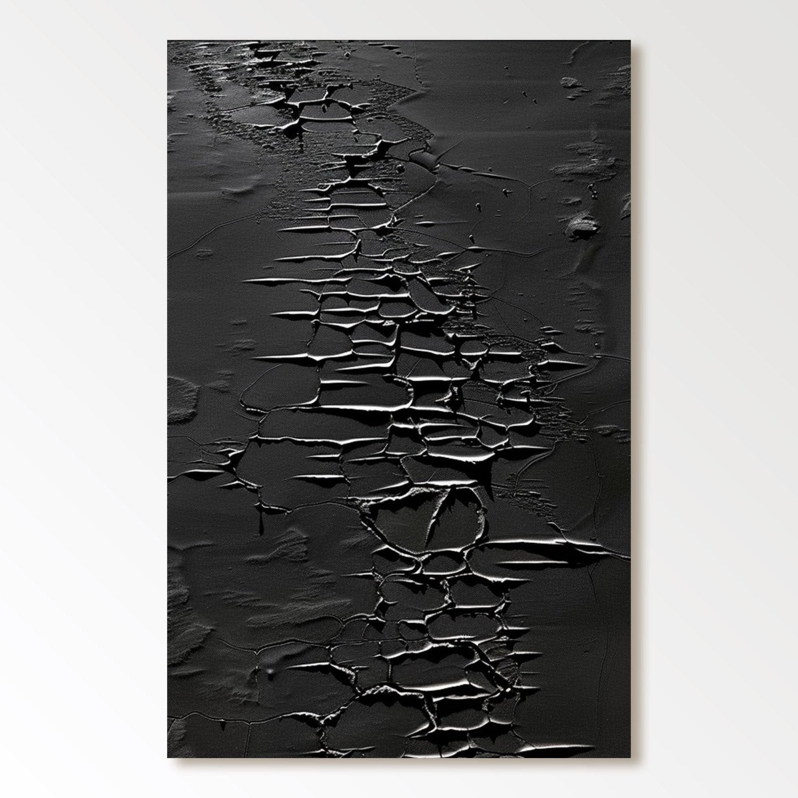 Minimalist Plaster Painting "Whispers of the Night" - nukeart