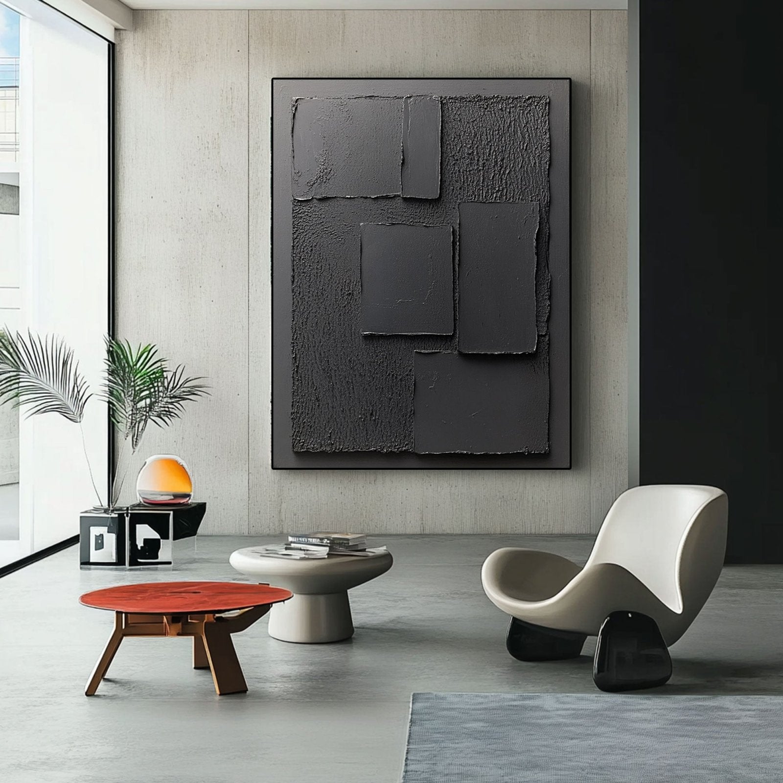 Minimalist Plaster Wall Art "Couches de Nuit" - nukeart