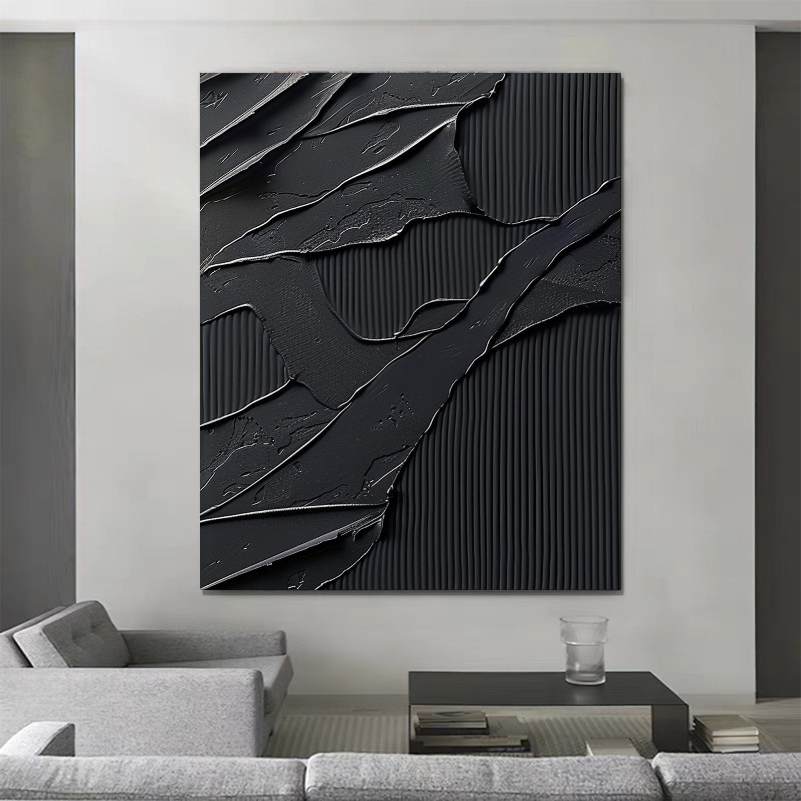 Minimalist Plaster Wall Art "Eclipsed Elegance" - nukeart