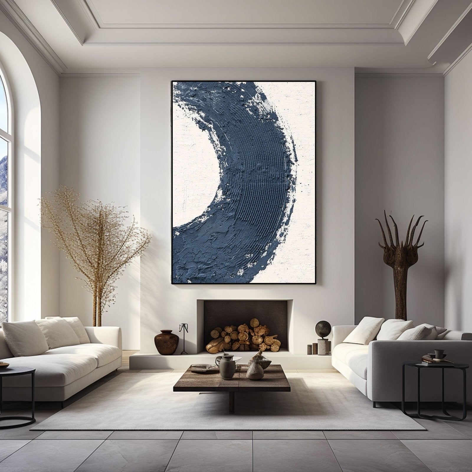 Minimalist Textured Painting "Abyss" - nukeart