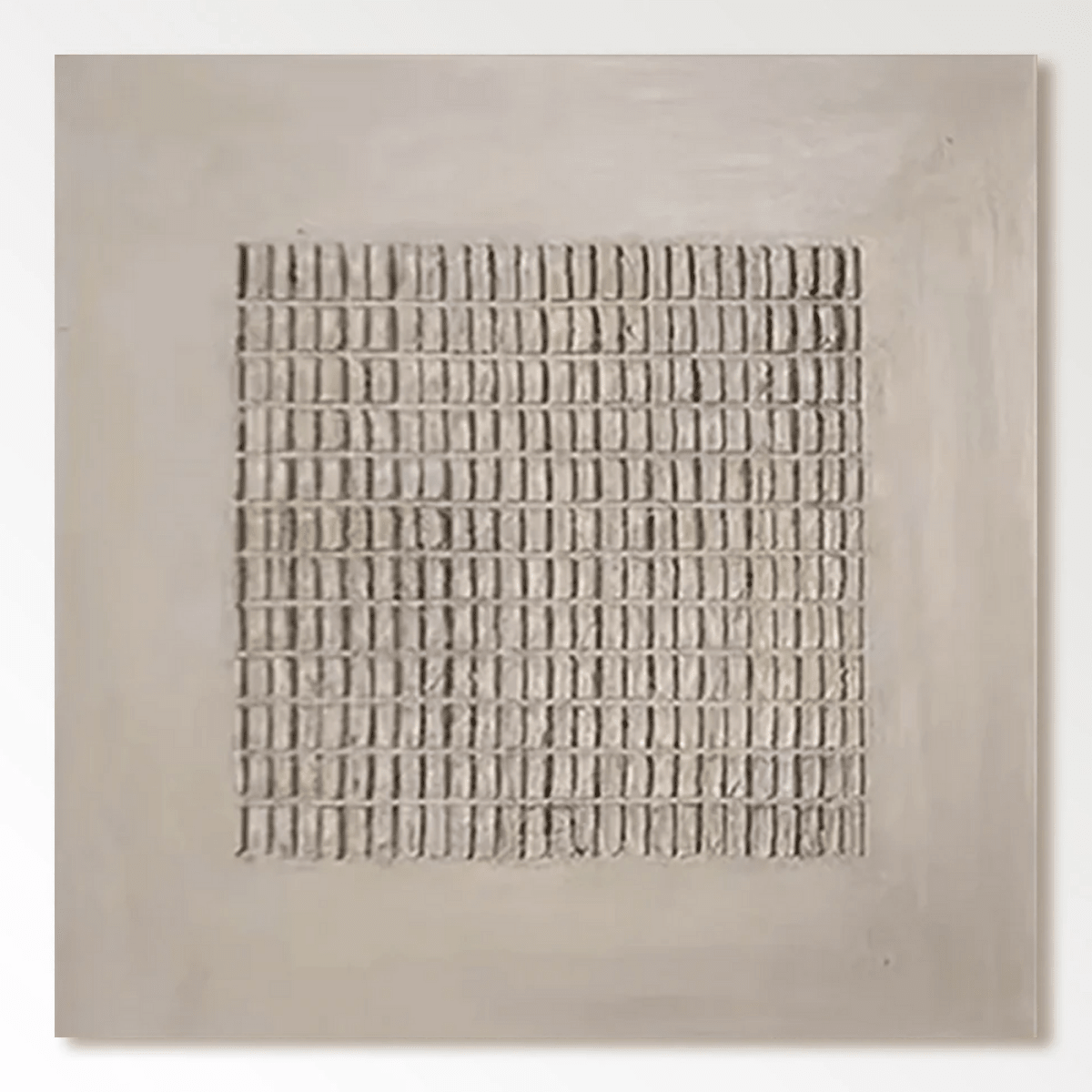 Minimalist Plaster Wall Art "Silent Grid" - nukeart