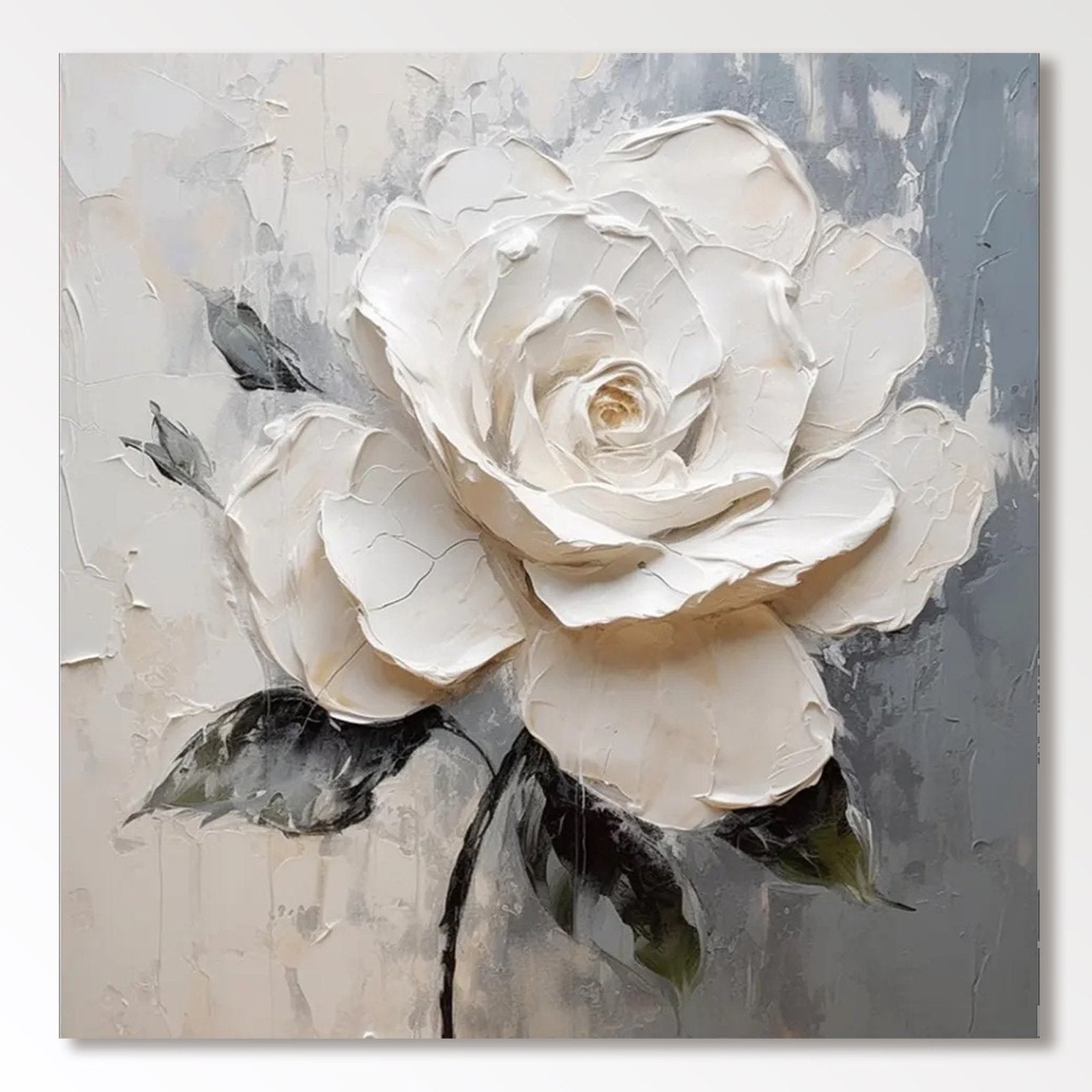Plaster Painting "Blanco Presente” - nukeart
