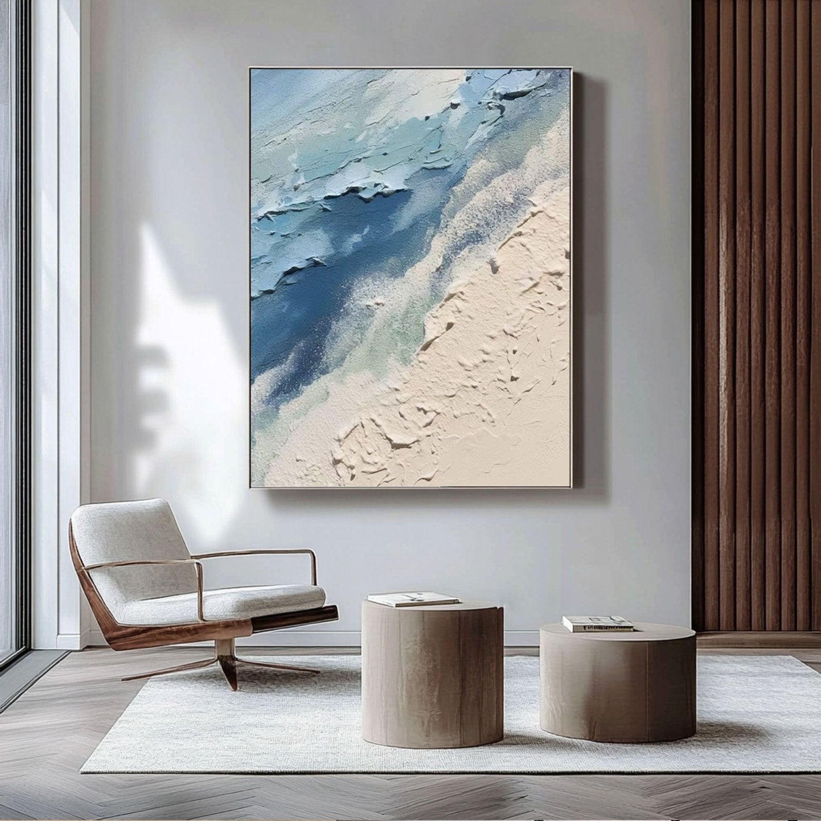 Plaster Painting "Écume et Sable" - nukeart