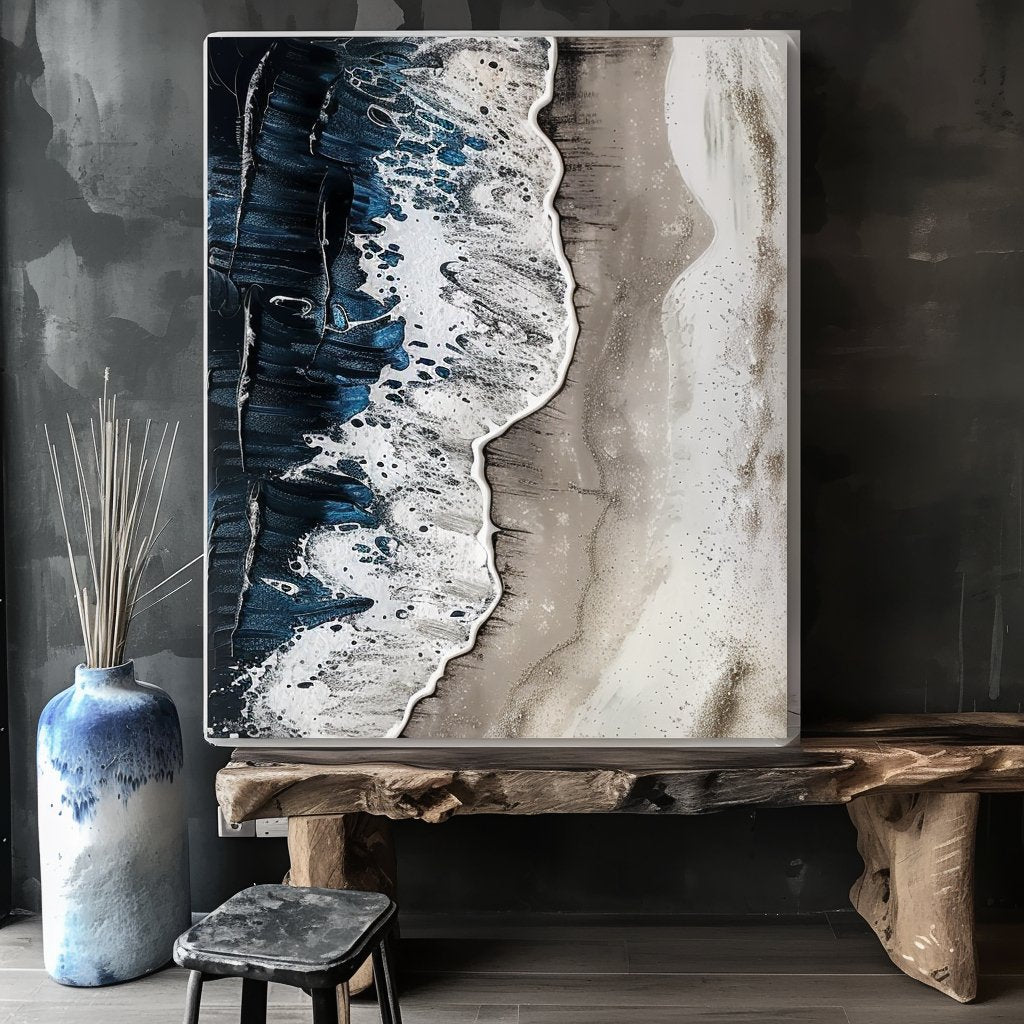 Plaster Painting "Eternal Waves" - nukeart