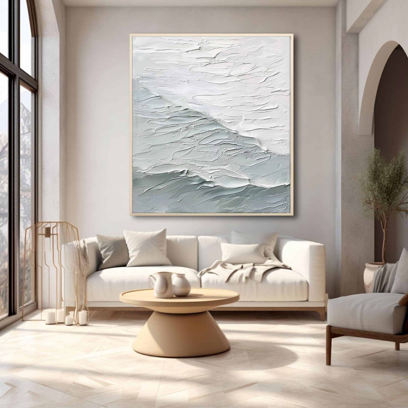 Plaster Painting "Ethereal Waves of Serenity" - nukeart