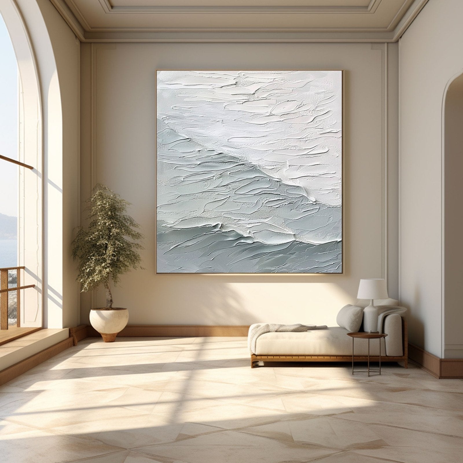 Plaster Painting "Ethereal Waves of Serenity" - nukeart