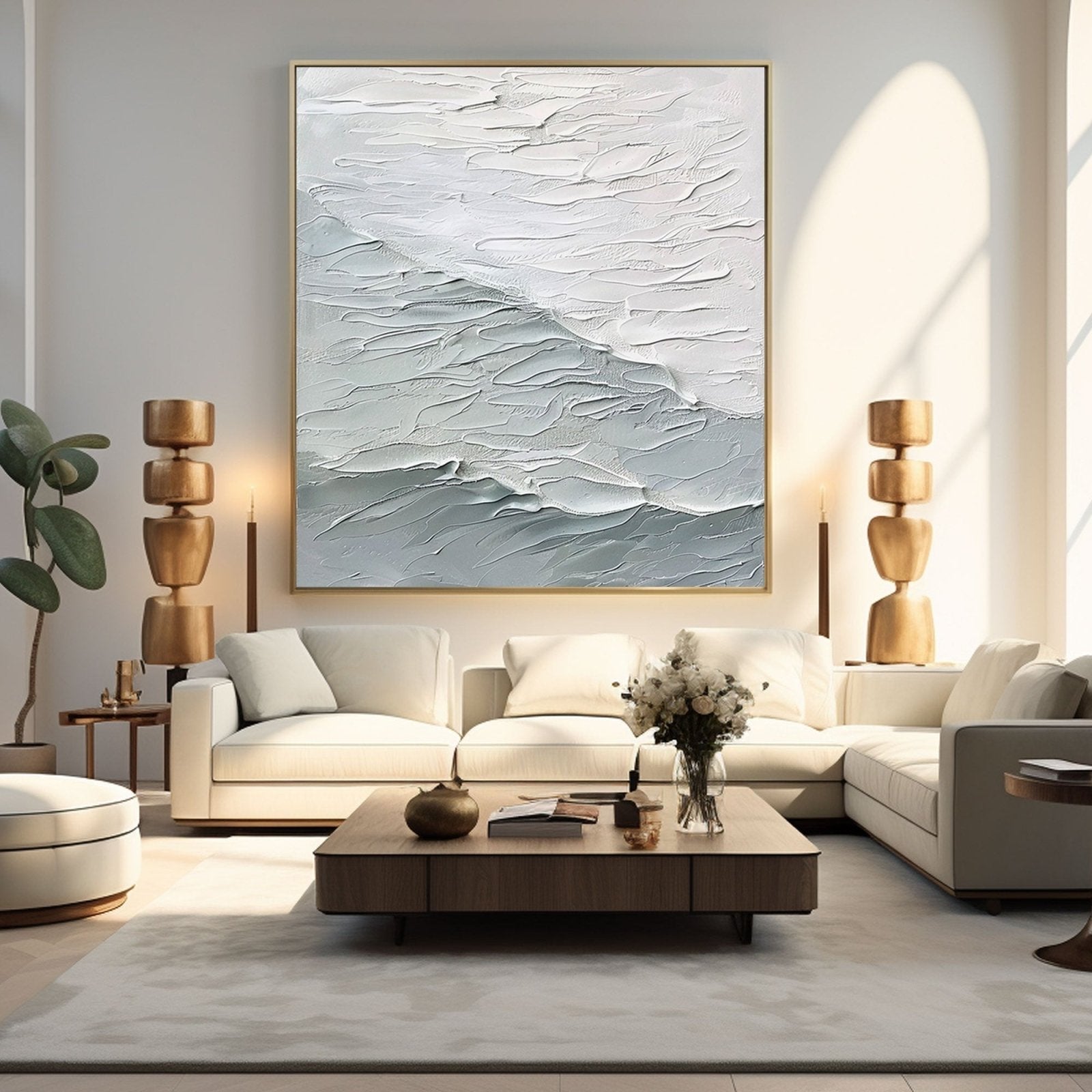 Plaster Painting "Ethereal Waves of Serenity" - nukeart