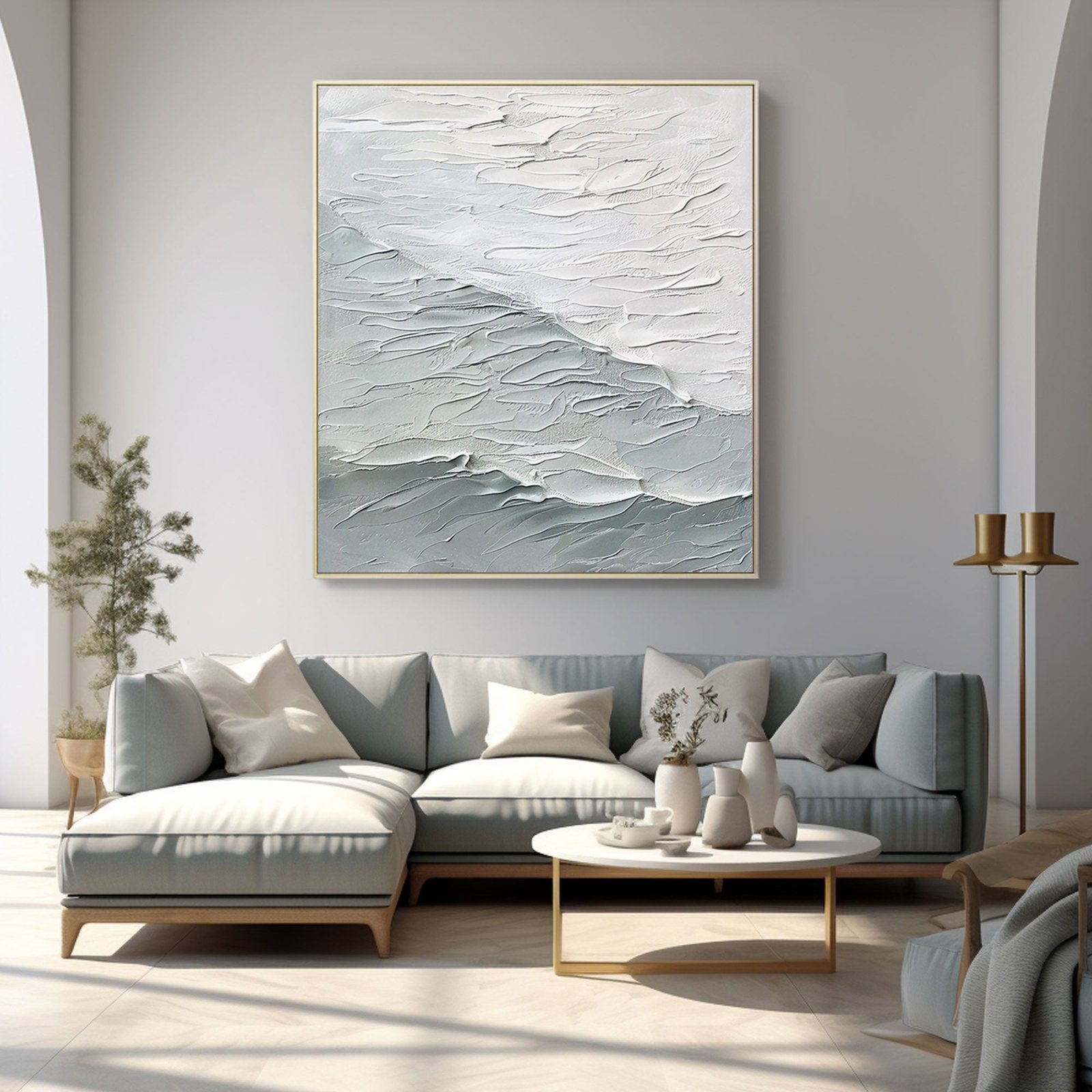 Plaster Painting "Ethereal Waves of Serenity" - nukeart