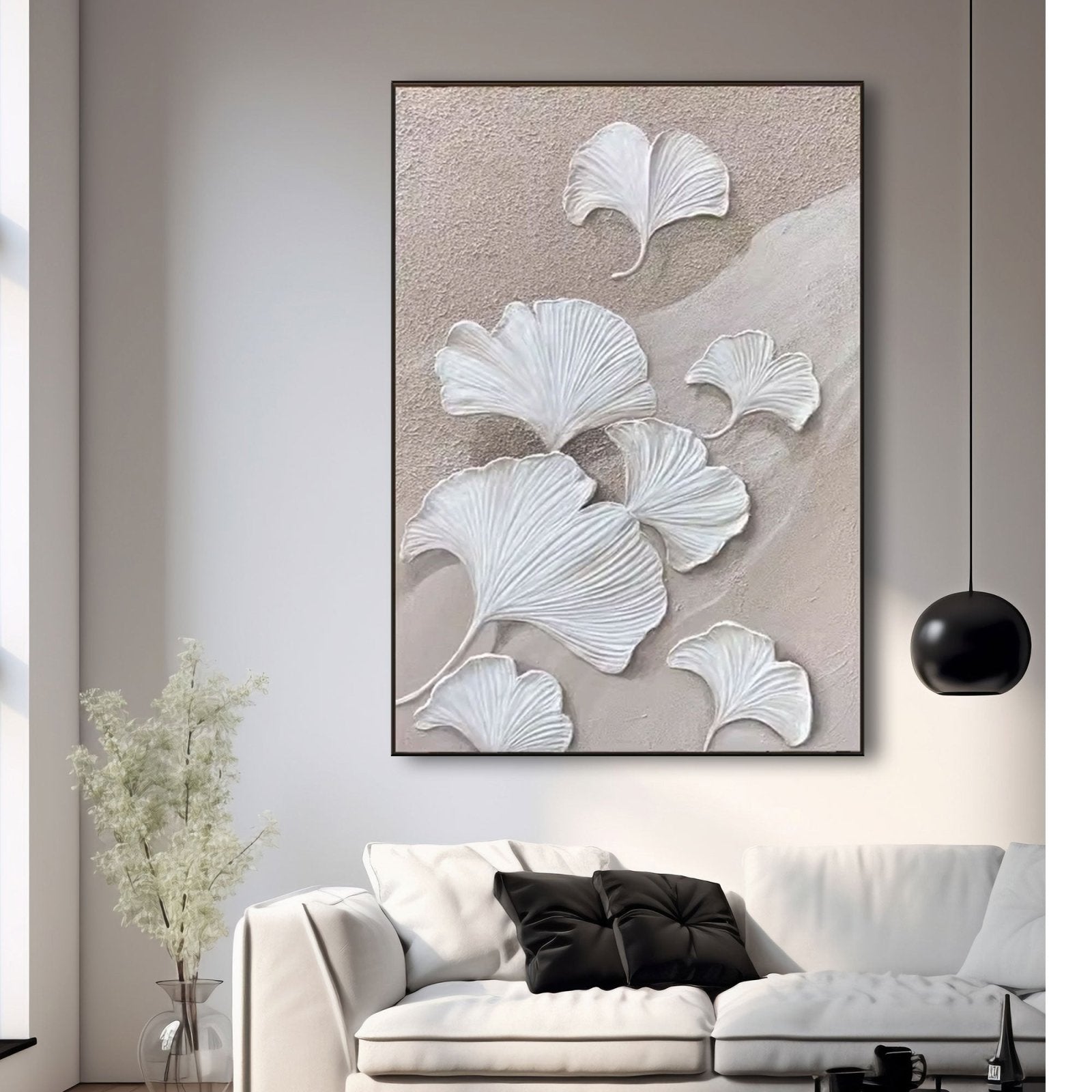 Plaster Painting "Gentle Ginkgo" - nukeart