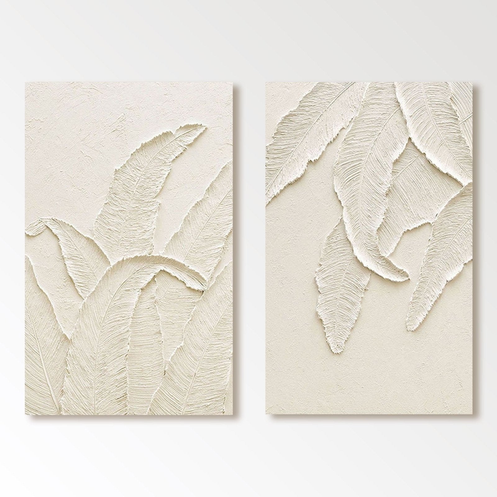 Plaster Painting "Leaf Whispers" - nukeart