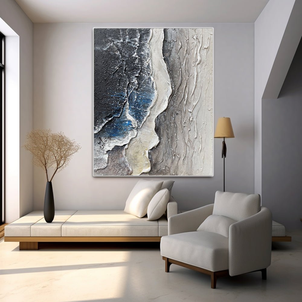 Plaster Painting "Moonlit Shores" - nukeart