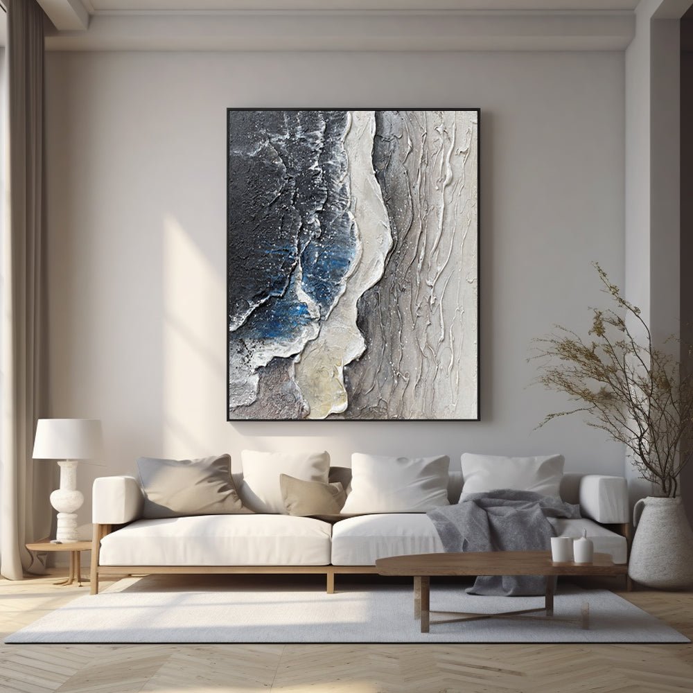 Plaster Painting "Moonlit Shores" - nukeart