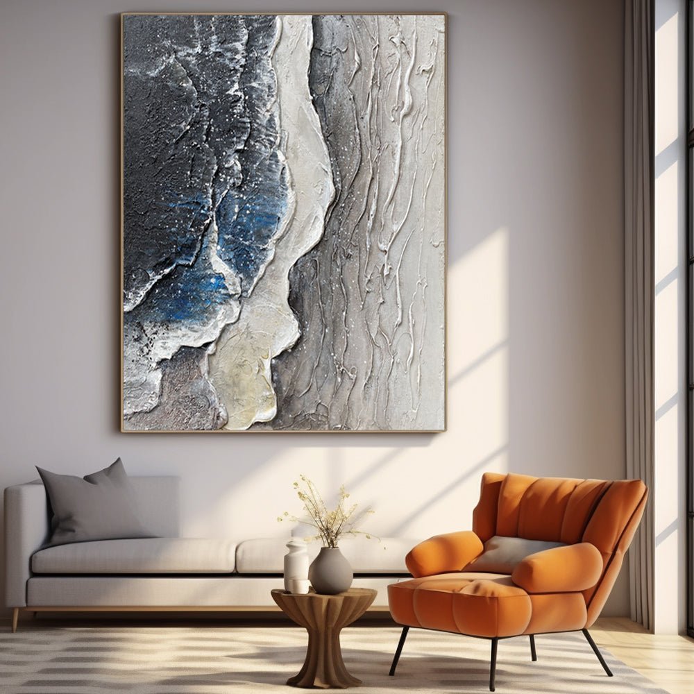 Plaster Painting "Moonlit Shores" - nukeart