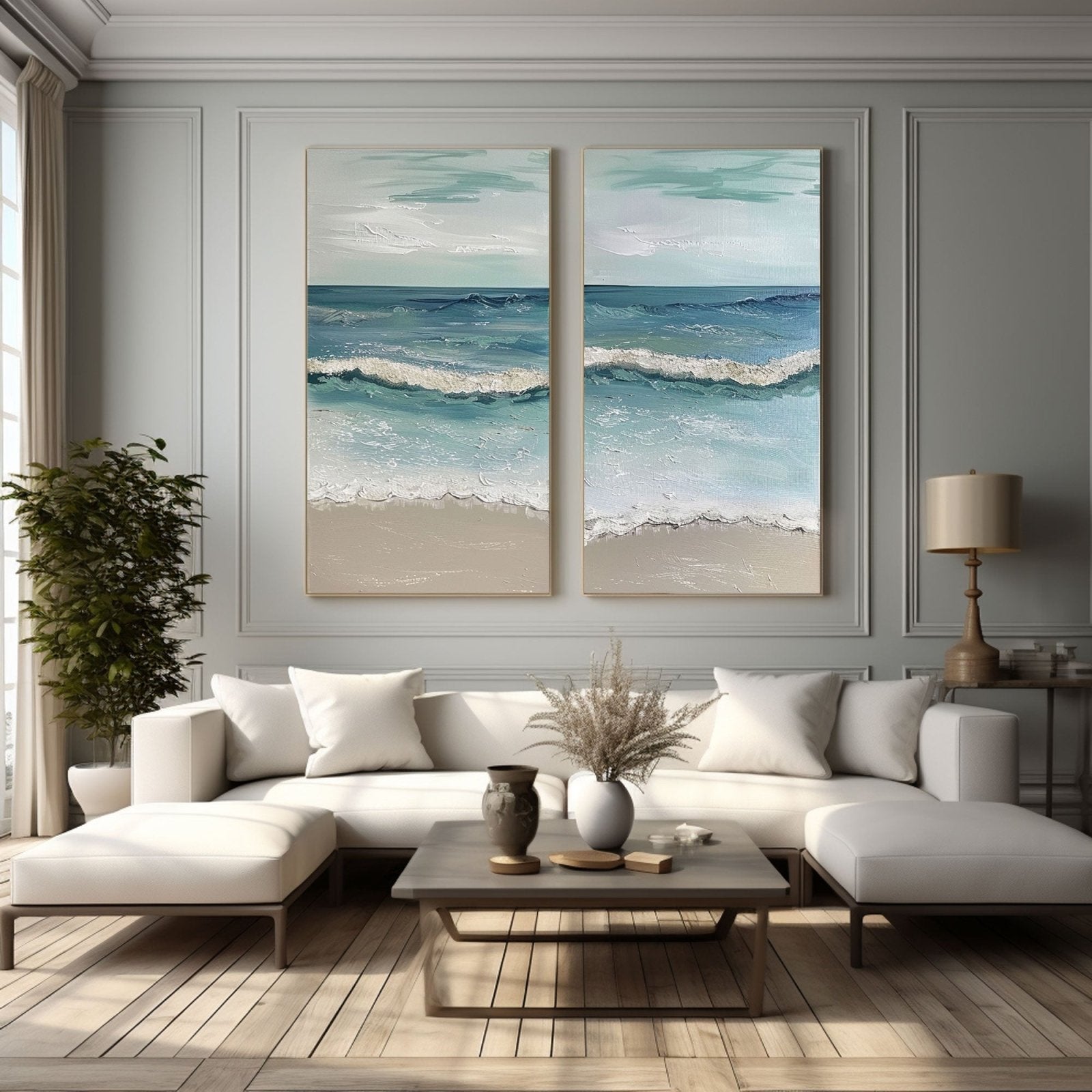 Plaster Painting "Ocean's Serenity" - nukeart