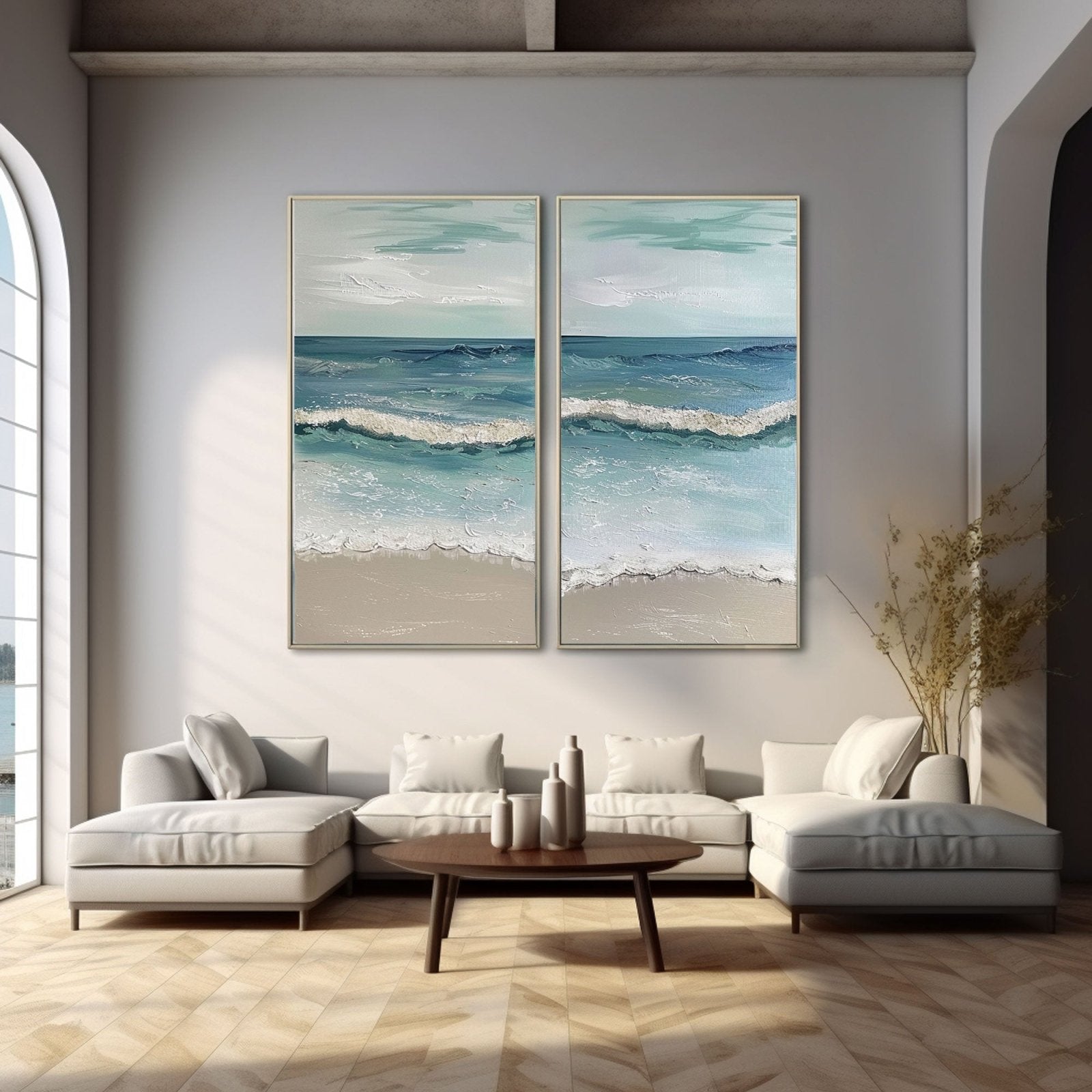 Plaster Painting "Ocean's Serenity" - nukeart