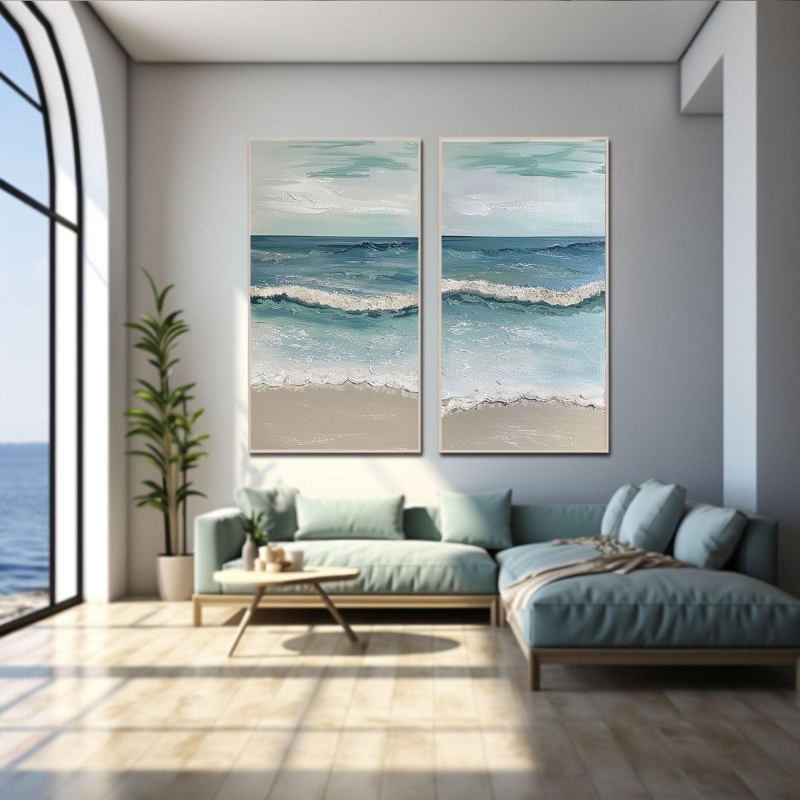 Plaster Painting "Ocean's Serenity" - nukeart