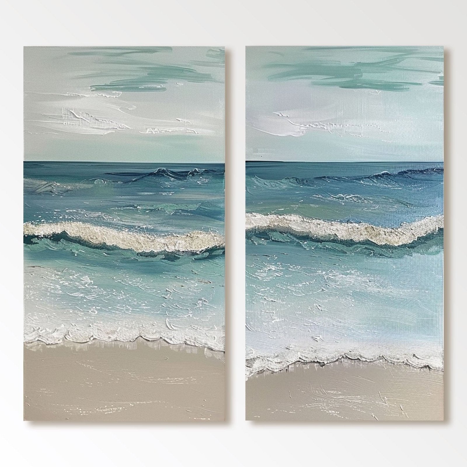 Plaster Painting "Ocean's Serenity" - nukeart