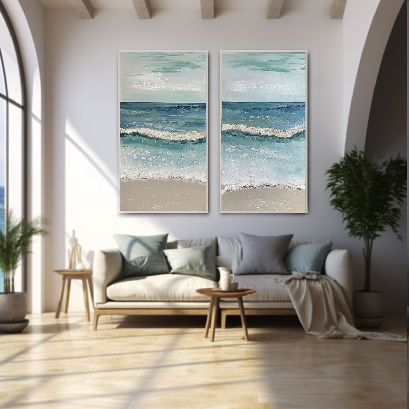 Plaster Painting "Ocean's Serenity" - nukeart