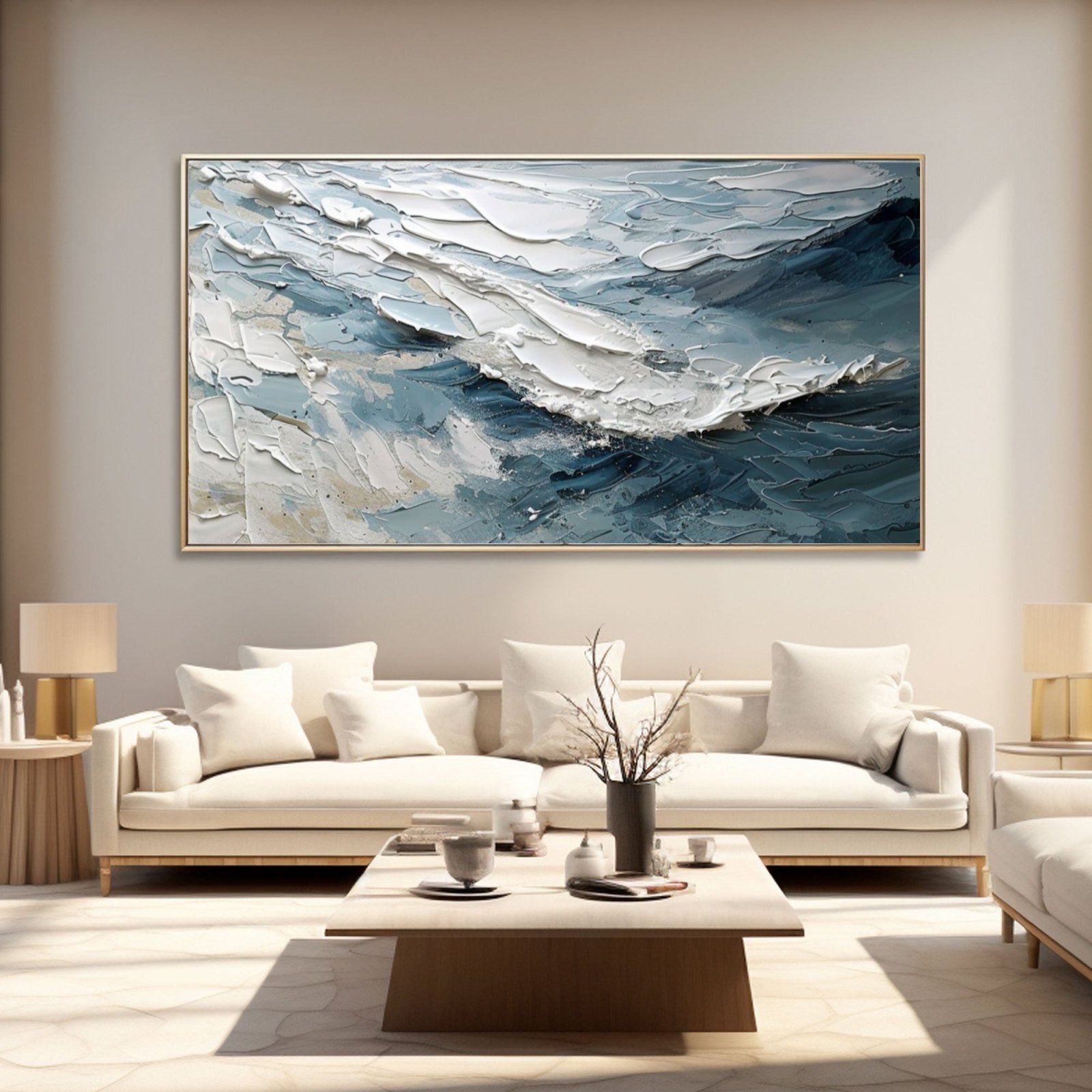 Plaster Painting "Ocean's Whisper" - nukeart