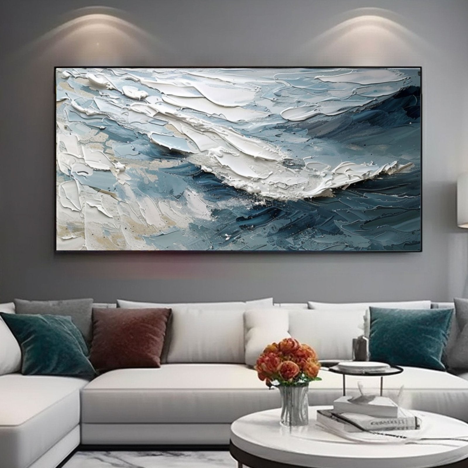 Plaster Painting "Ocean's Whisper" - nukeart