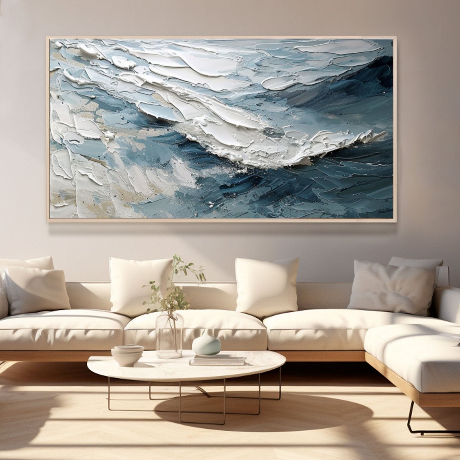 Plaster Painting "Ocean's Whisper" - nukeart