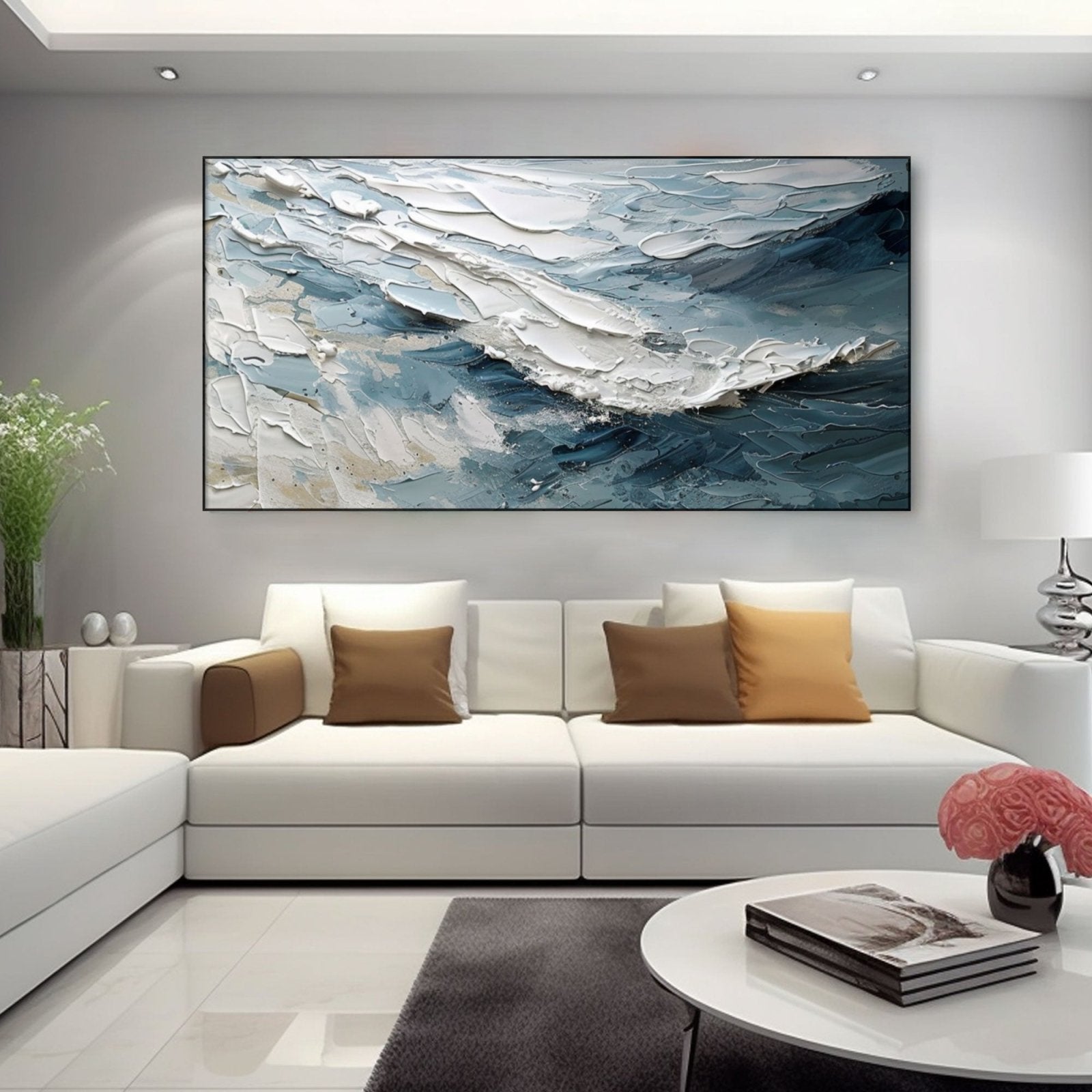 Plaster Painting "Ocean's Whisper" - nukeart