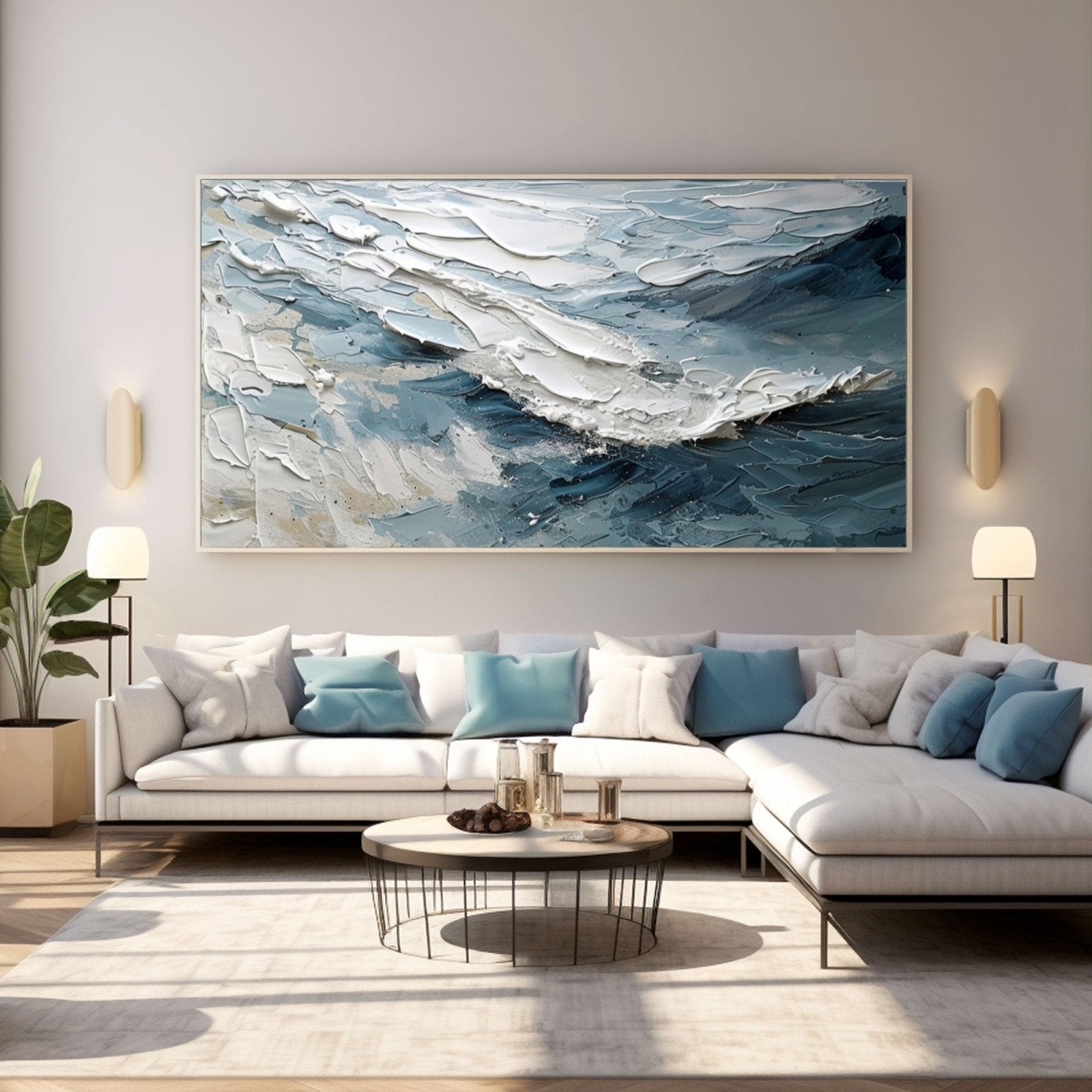 Plaster Painting "Ocean's Whisper" - nukeart