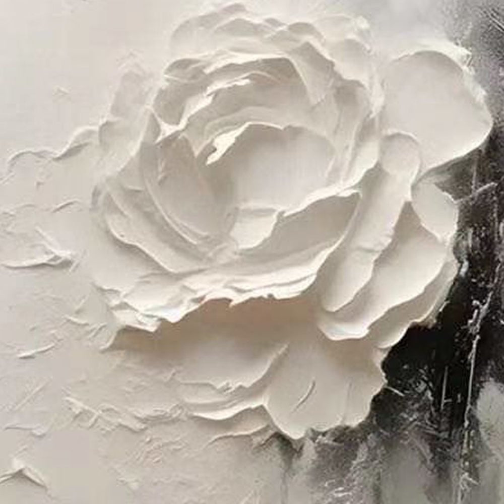 Plaster Painting "Rose de Silence" - nukeart