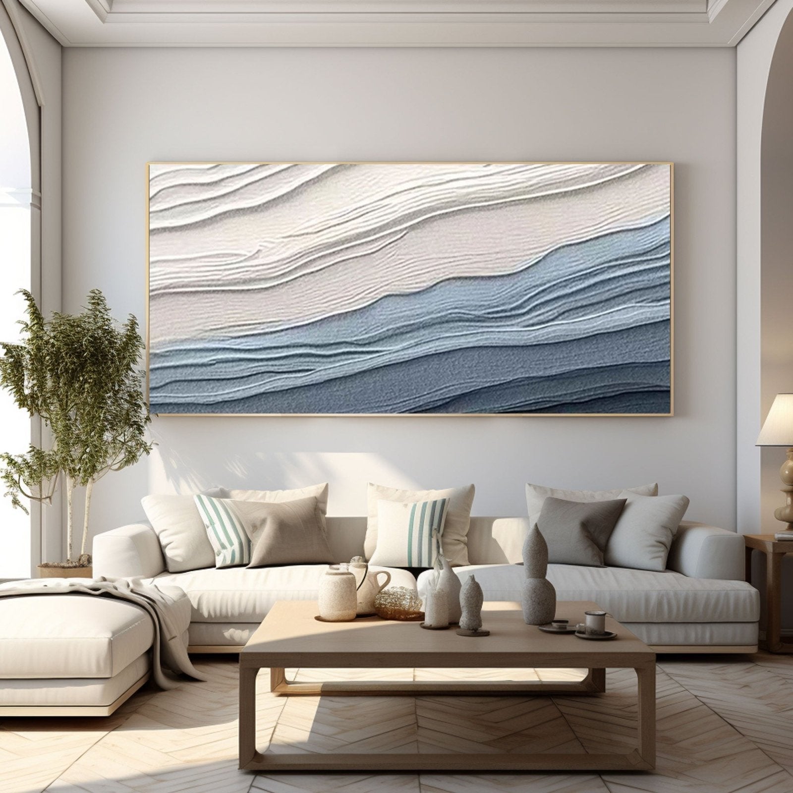 Plaster Painting "Serenity Waves" - nukeart