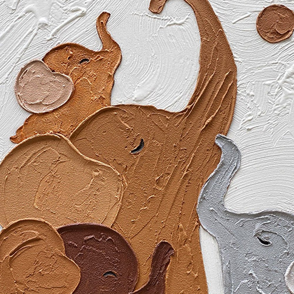 Plaster Wall Art "Elephant Harmony" - nukeart