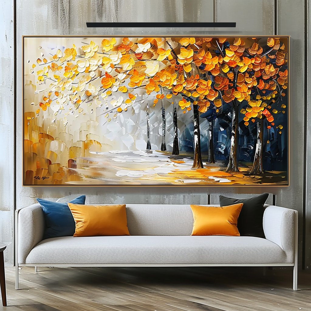 Plaster Wall Art "Golden Harmony" - nukeart