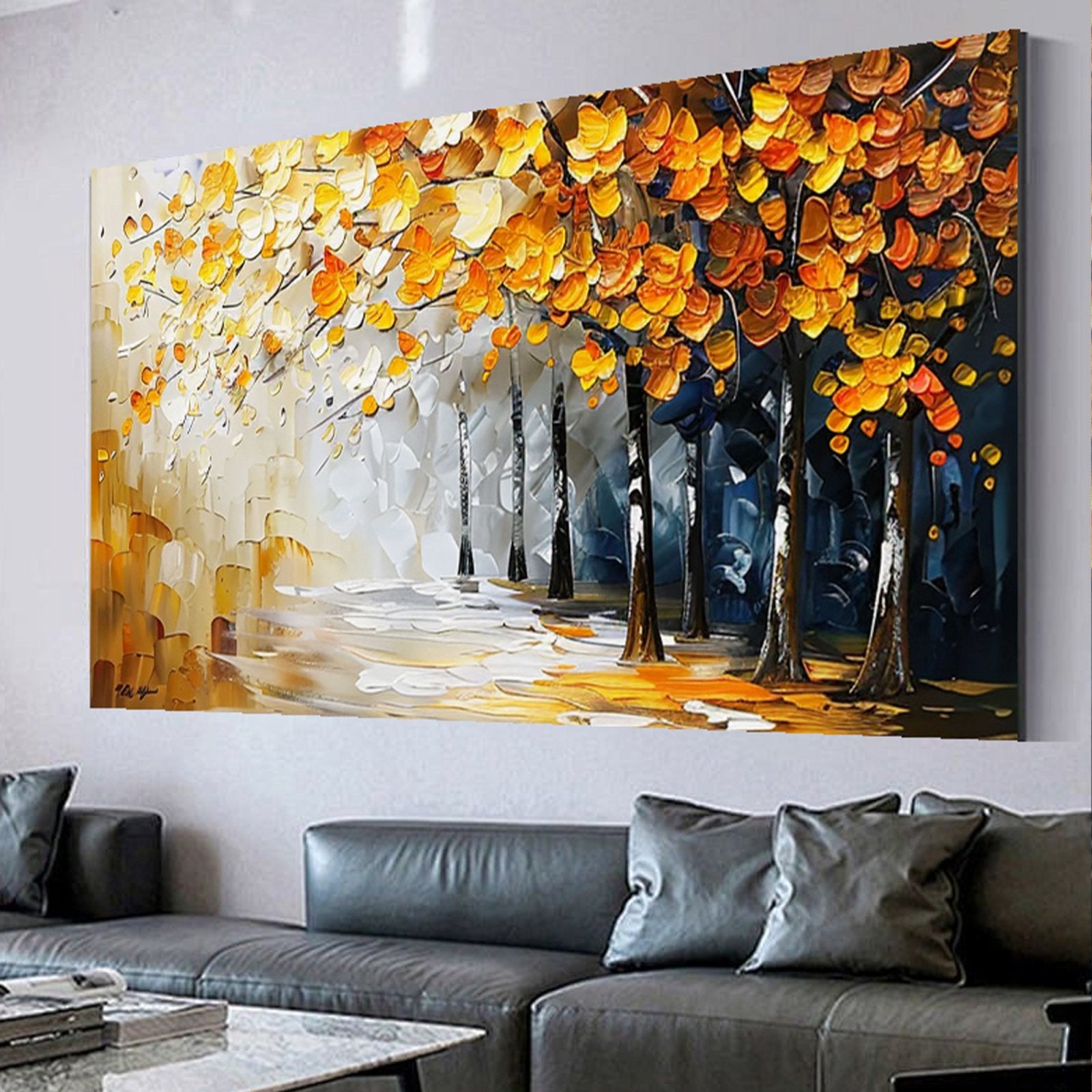 Plaster Wall Art "Golden Harmony" - nukeart