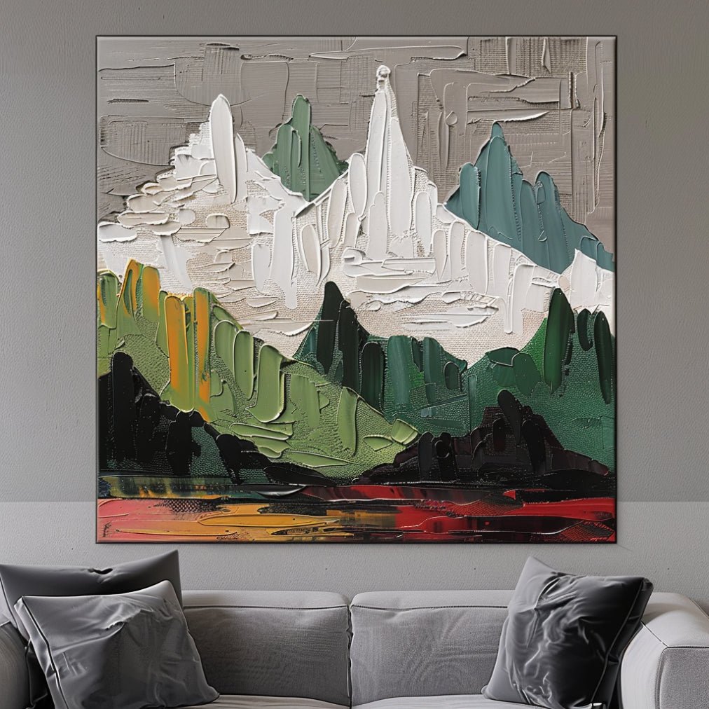 Plaster Wall Art "Mountain's Heartbeat" - nukeart