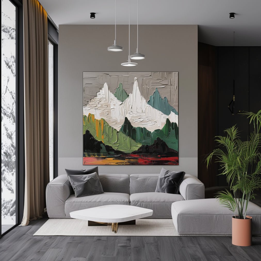 Plaster Wall Art "Mountain's Heartbeat" - nukeart