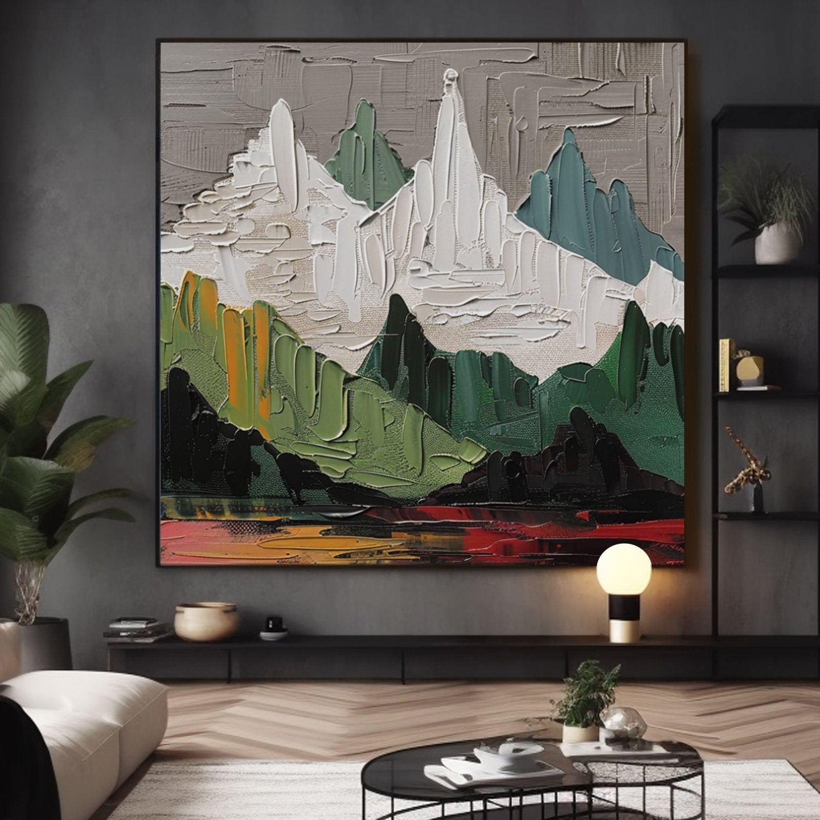 Plaster Wall Art "Mountain's Heartbeat" - nukeart