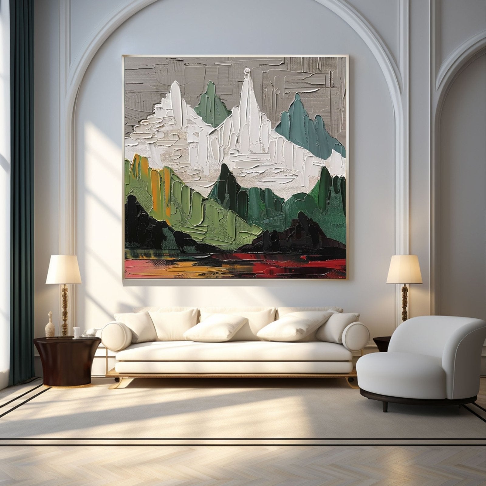 Plaster Wall Art "Mountain's Heartbeat" - nukeart