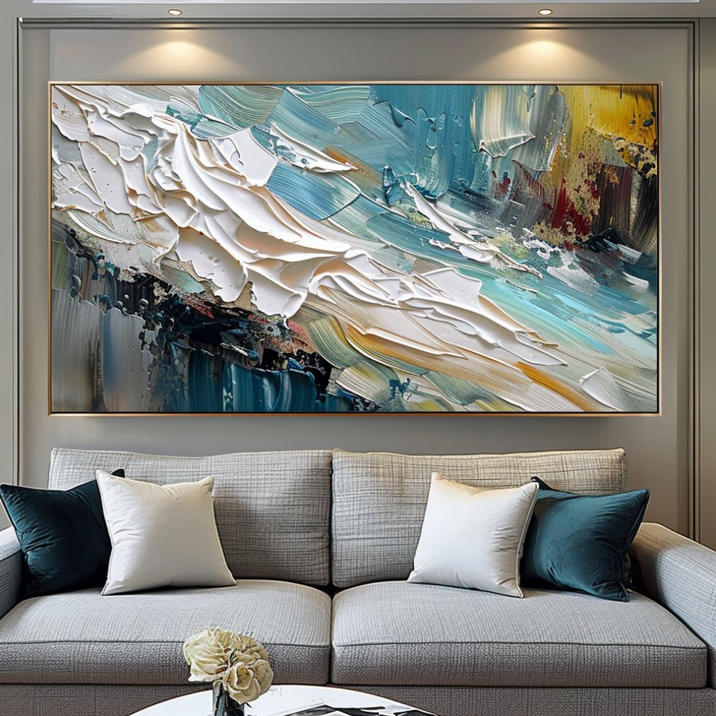 Plaster Wall Art "Waves of Passion" - nukeart