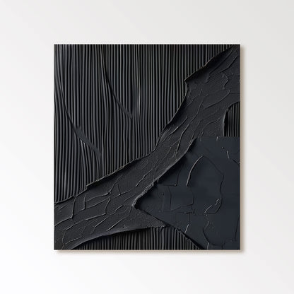 Minimalist Abstract Art Modern Painting "Veil of Midnight"