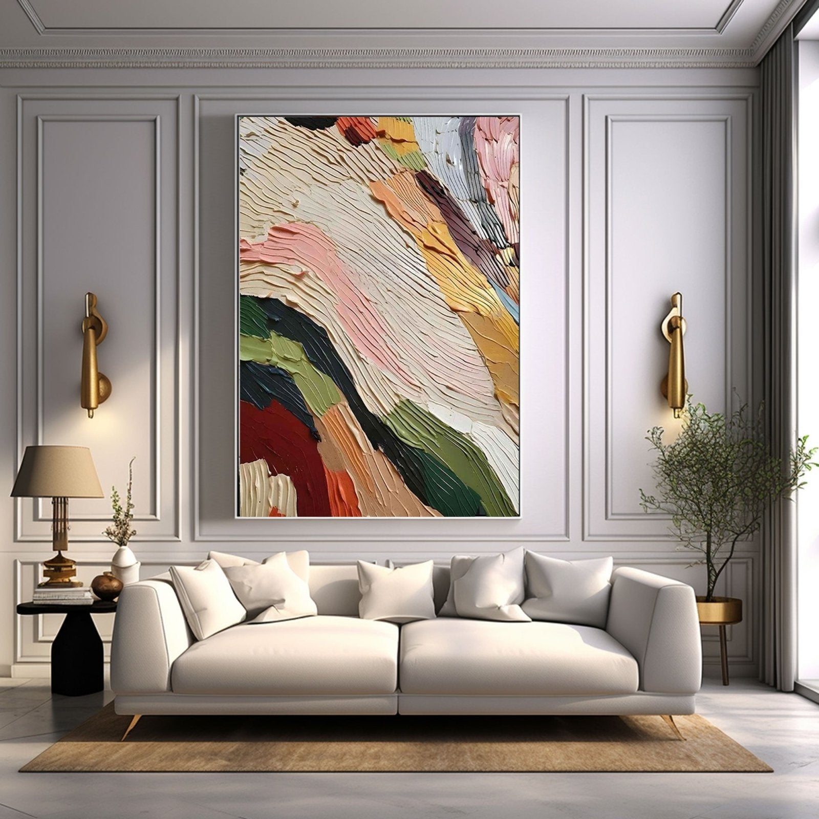 Textured Colorful Wall Art "Vivid Harmony" - nukeart