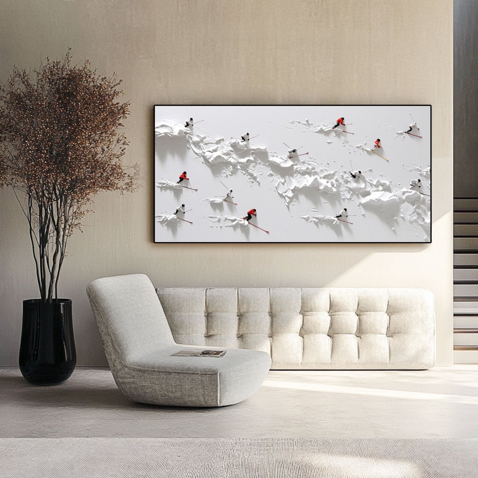 Textured Painting "Danse des Flocons" - nukeart