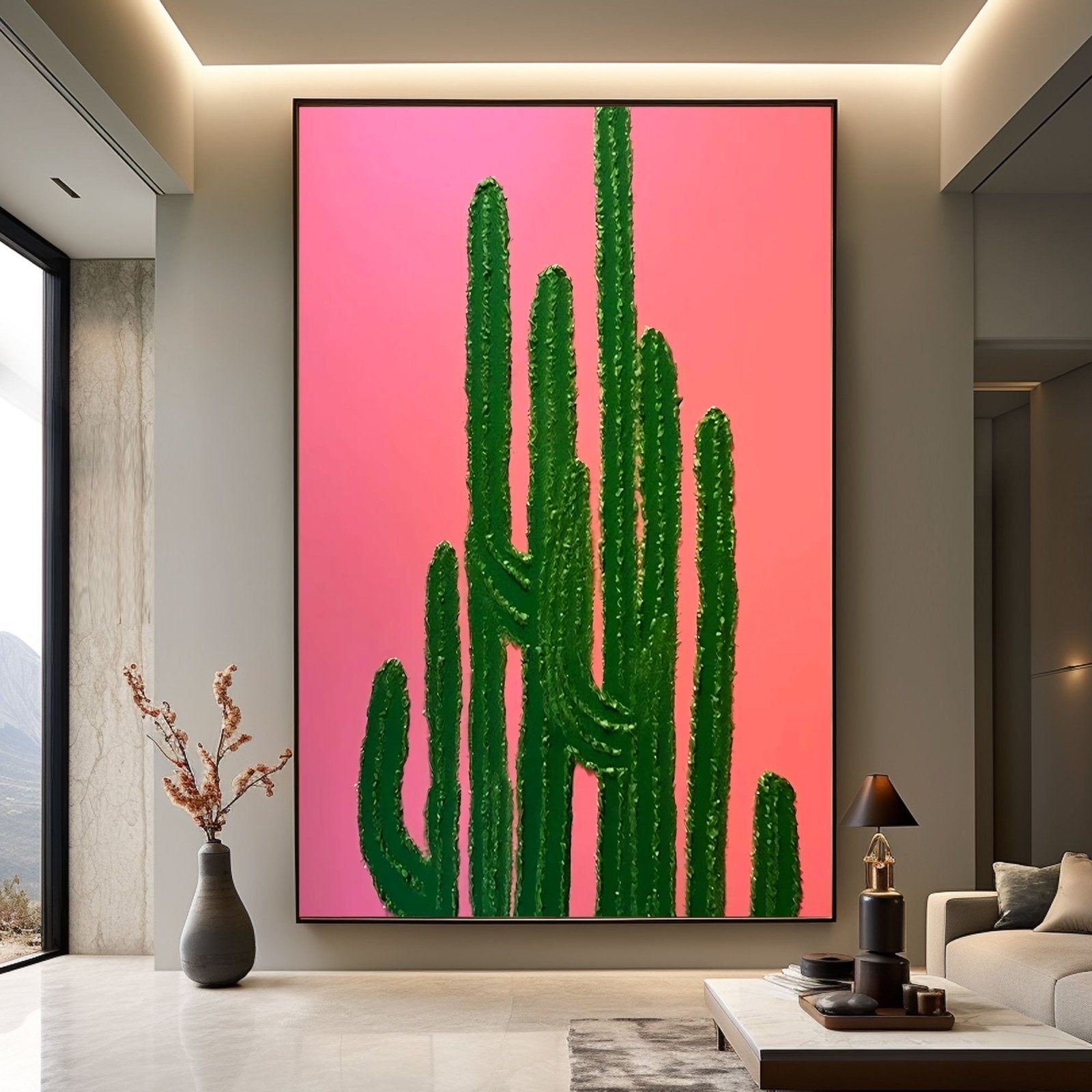 Textured Painting "Desert Bloom" - nukeart