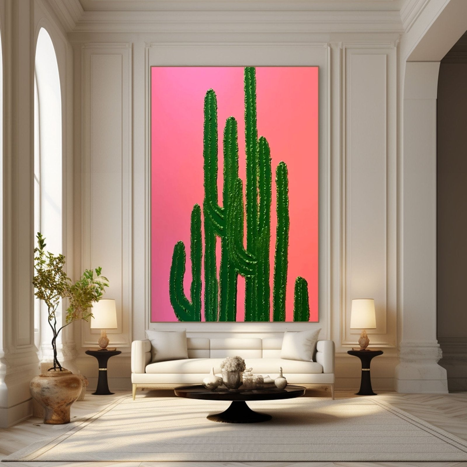 Textured Painting "Desert Bloom" - nukeart