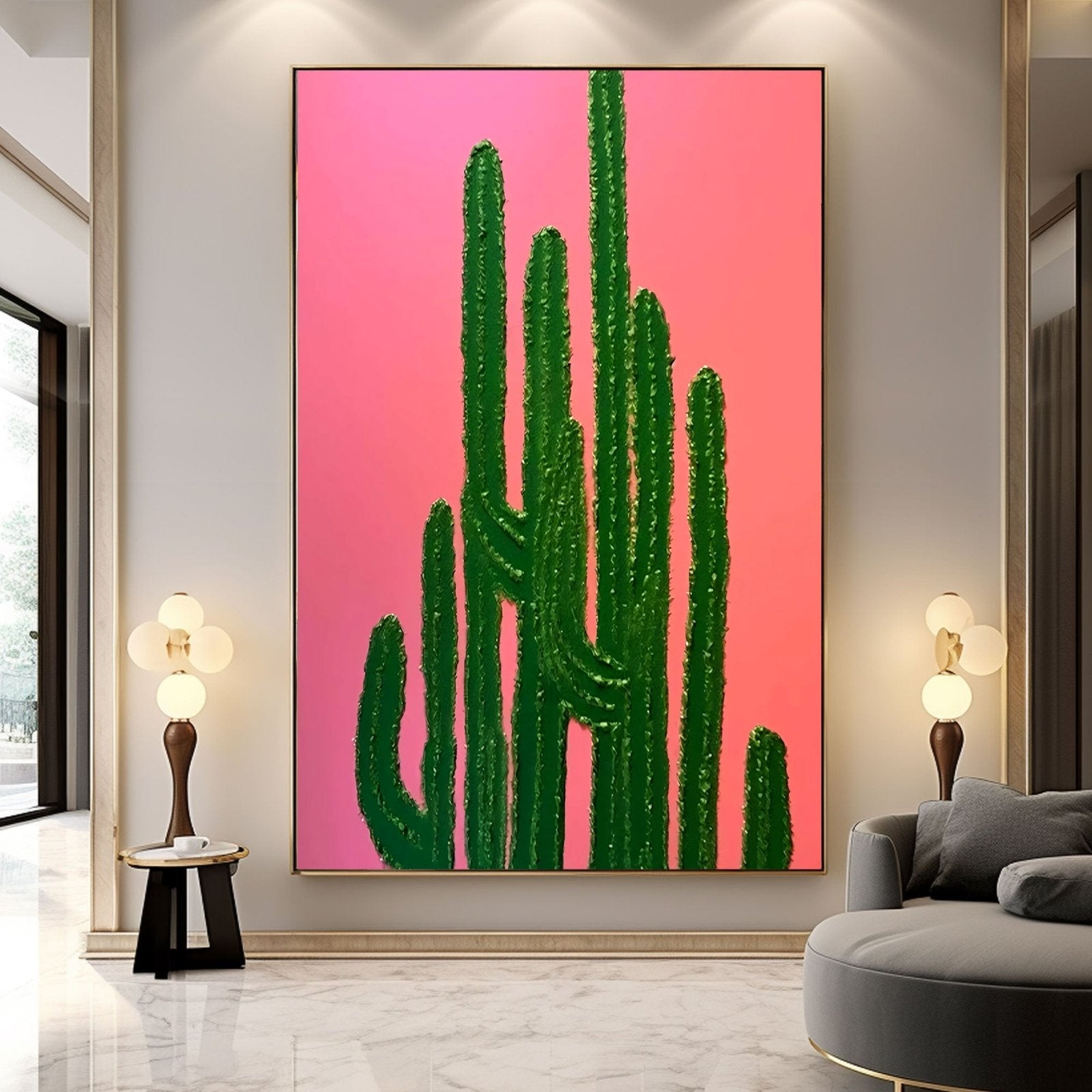 Textured Painting "Desert Bloom" - nukeart