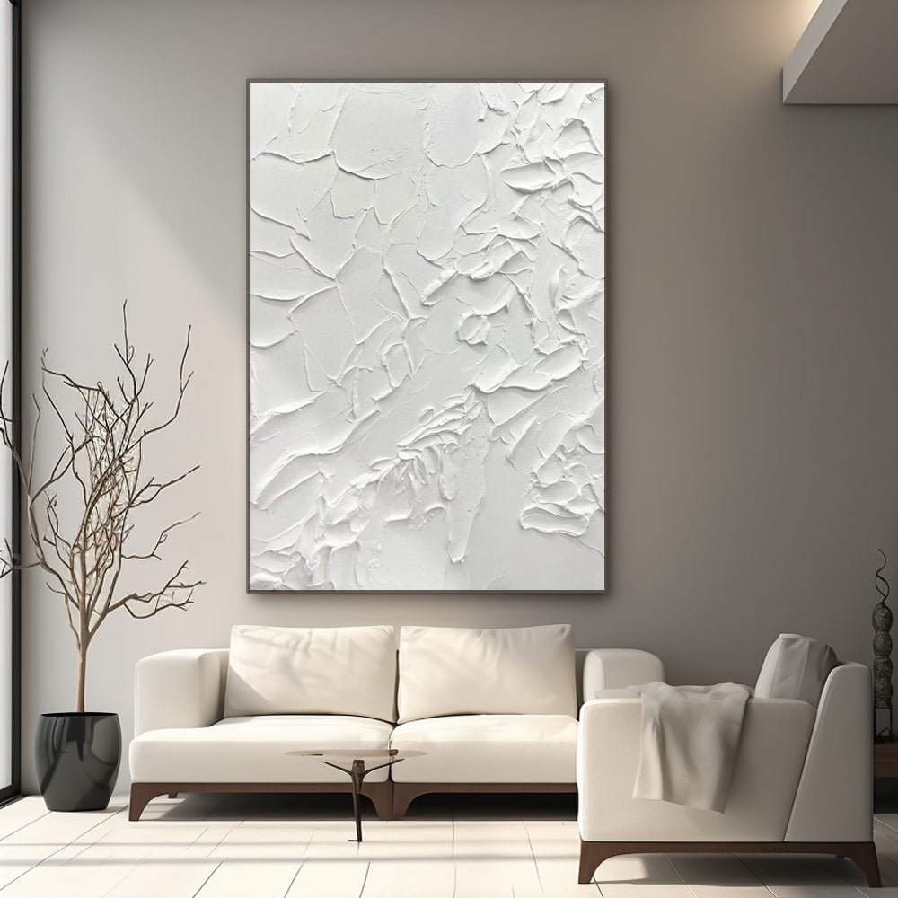 Textured Painting "Neige" - nukeart