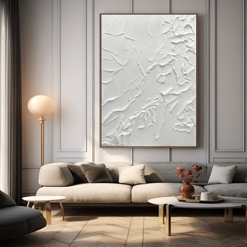 Textured Painting "Neige" - nukeart